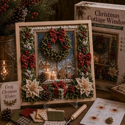 3D Christmas Fabric Poke Art Kit